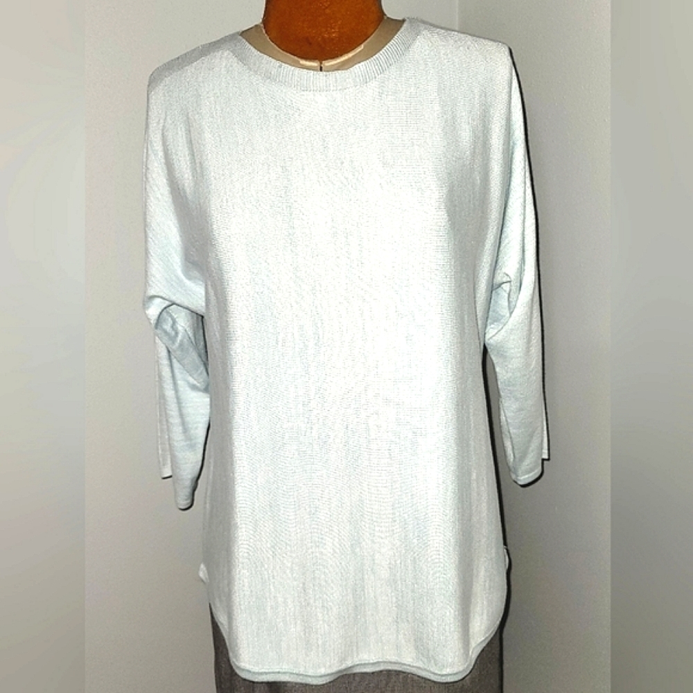 Chico's light aqua knit Chico's Sz 2 (12-14)